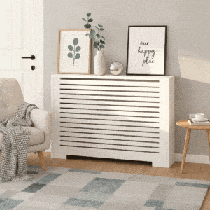 Cubreradiador moderno Nova lacado blanco a medida