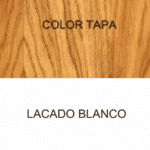 Lacado blanco con tapa de roble
