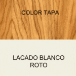 Lacado blanco roto con tapa de roble